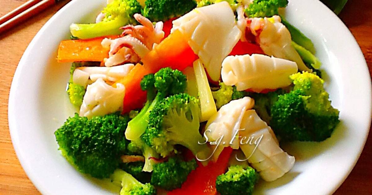 花椰炒小卷食譜與作法by Feng Lin Cookpad