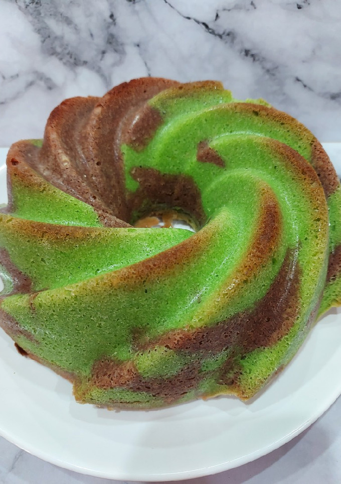 Foto resep Bolu Marmer Coklat Pandan