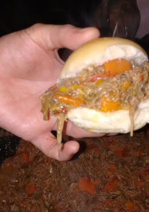 Una foto de Sandwiches de carne desmechada