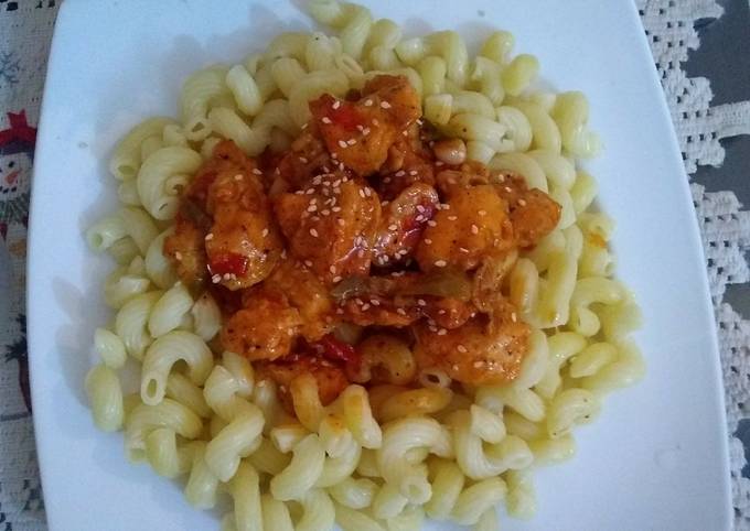 Chicken chili with pasta ?️? Recipe by Dr Asma Ali - Cookpad