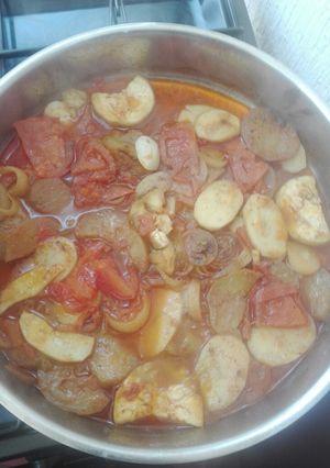 صورة لوصفة مسقعة مع بطاطا