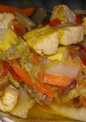 Foto resep Oseng 9seng sawi wortel dan tahu