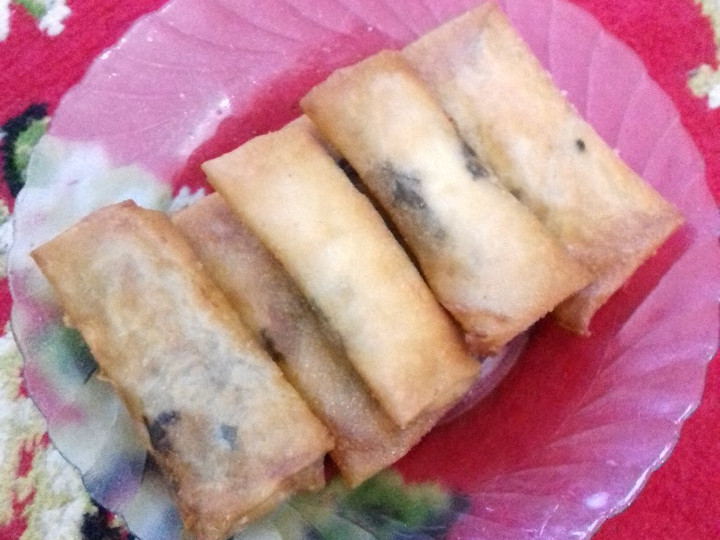 Cara Membuat Lumpia pisang coklat keju simple Ekonomis Untuk Dijual