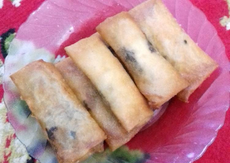 Lumpia pisang coklat keju simple