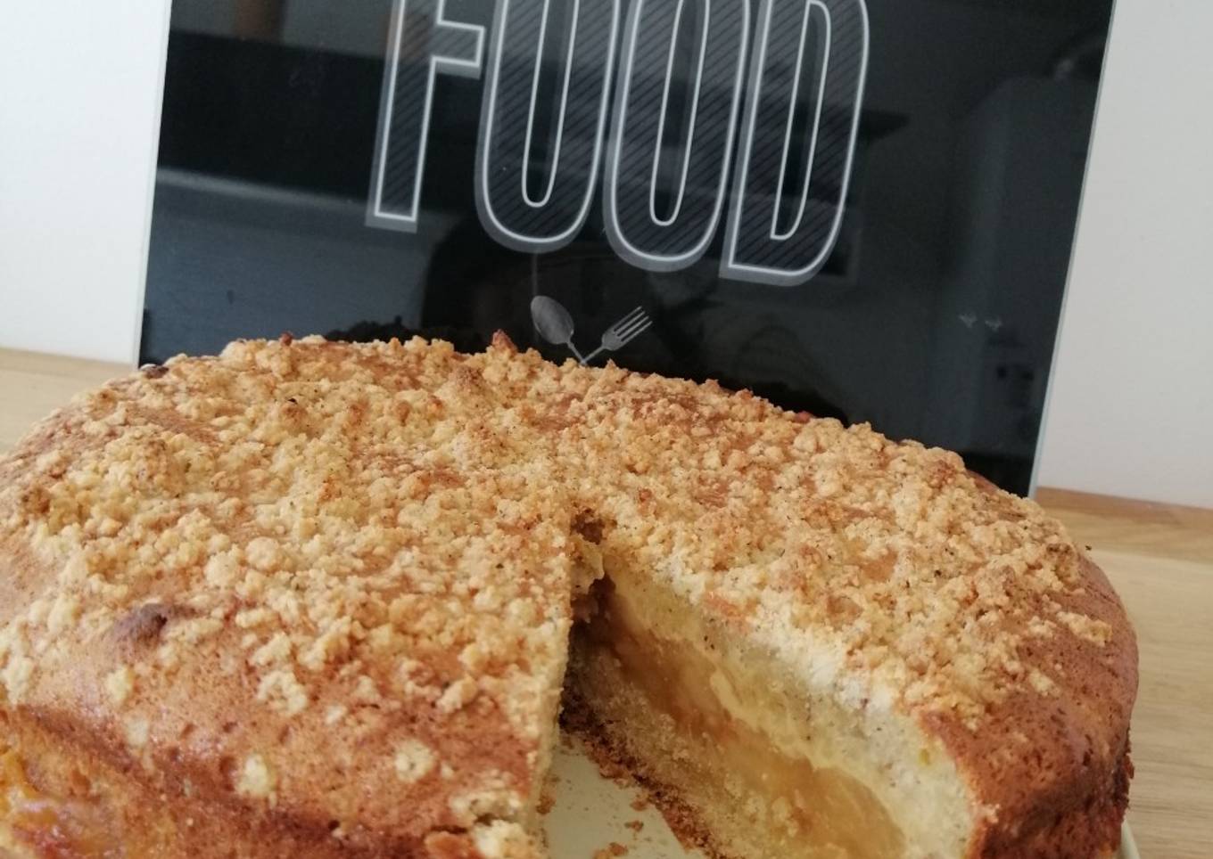 Tarte façon crumble aux pommes caramélisées