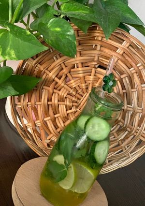 عکسی از دستور شربت سکنجبین و خیار 🥃🥒🍋🌱