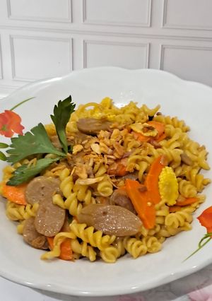 Foto resep Tumis makaroni pasta spiral