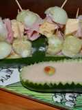 Canastilla de pepino y gruyère