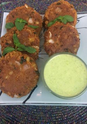 A picture of Rajma Galouti kebab.