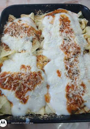 Una foto de Canelones de verduras
