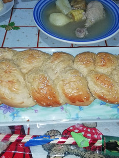 Una foto de Pan trenza súper blandito ❤ 😉🥖