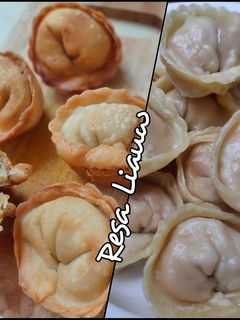 Foto resep Pangsit Goreng Ayam & Siomay Ayam • Dengan Kuah • Adonan Sama