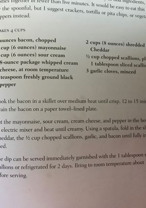 A picture of Creamy Bacon, Cheddar & Onion Party Dip.