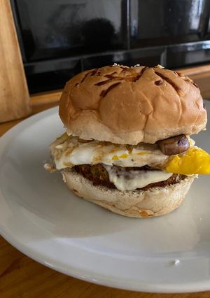 Una foto de Hamburguesas de arvejas y acelga