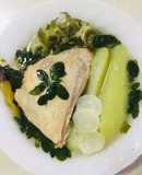 Chicken in Ginger Broth with Chayote and Moringa - Filipino Tinola with more Veggies