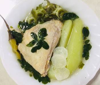 Easy Cooking Recipe Chicken in Ginger Broth with Chayote and Moringa  Filipino Tinola with more Veggies Delicious Nutritious