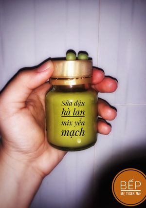 Hình của món Ăn dặm cho bé: Sữa đậu hà lan mix yến mạch.