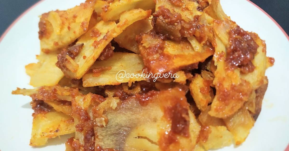 Resep Rahasia Keripik Singkong Balado Crispy Keripik Sanjai Oleh