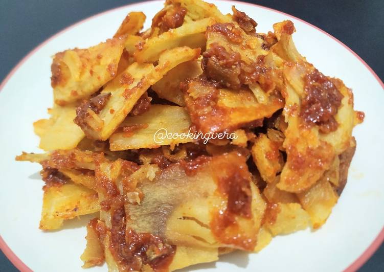 Resep Terbaik Rahasia Keripik Singkong Balado Crispy / Keripik Sanjai Ala Rumahan