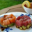 Tartar de atún y salmón