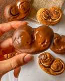 Palmeritas de canela y chocolate
