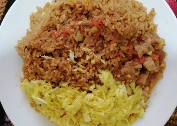 Recipe of Any-night-of-the-week Pilau and cabbage