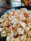 Pasta salteada con verduras