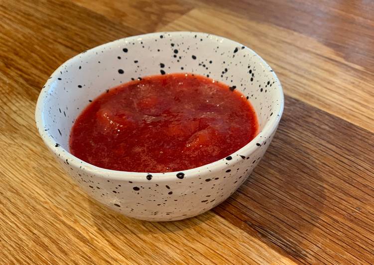 Simple Way to Prepare Perfect Strawberry Coulis 🍓