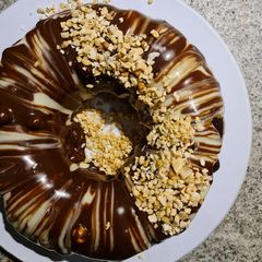 A picture of Chocolate and vanilla cake.