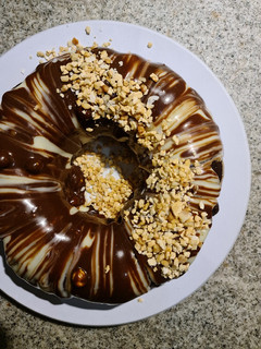 A picture of Chocolate and vanilla cake.