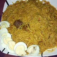 A picture of Spaghetti jollof.