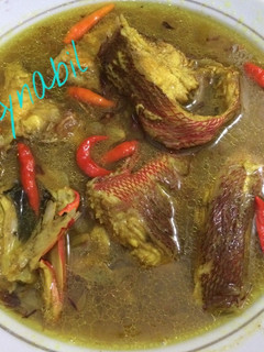 Foto resep Ikan kakap merah masak kuah kuning🤗