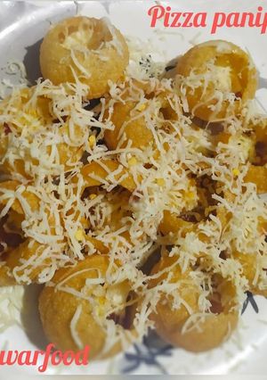 A picture of Pizza panipuri.