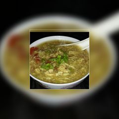 A picture of Chicken hot and egg soup 🥚.