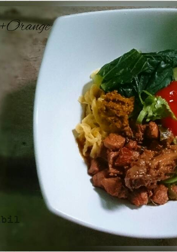 Foto resep Mie Ayam Hijau+Orange