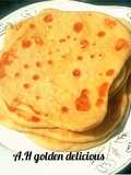 Flat bread served with potato soup