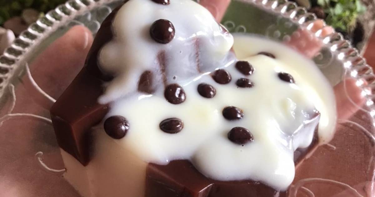  Resep  Puding  susu  coklat  vanila  with vla  oleh hana Cookpad