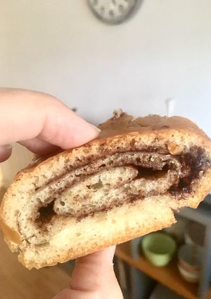 Una foto de Rollo pizza de chocolate