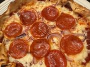 A picture of pizza cheeses