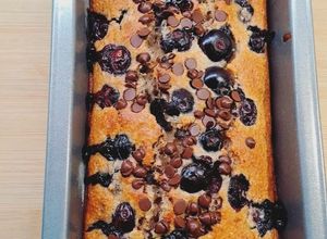 Foto di Plumcake agli albumi e mirtilli