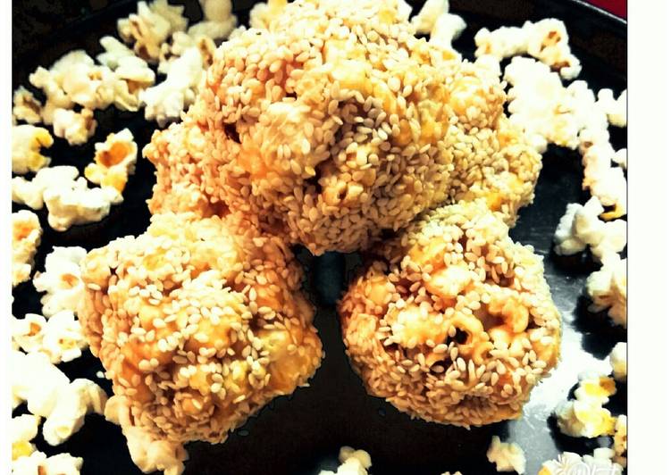 Jaggery Popcorn Laddu