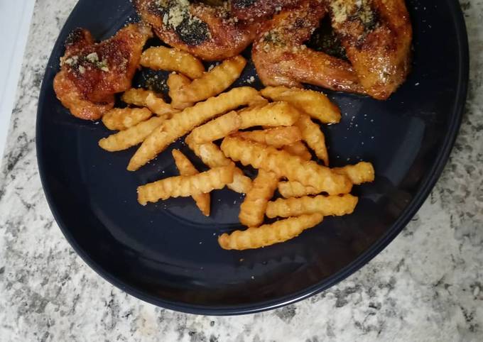 Easiest Way to Make Ultimate Oven baked garlic parmesan wings