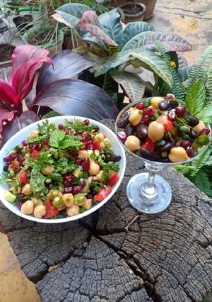 A picture of Rajma Kabuli chana salad.