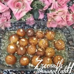 A picture of Bread Gulab Jamuns.