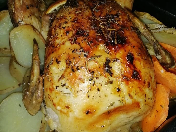 Easy Way Make Recipe Roasted Chicken in Oregano and Lemon and Other Spices that is  Makes Drooling, Perfect}
