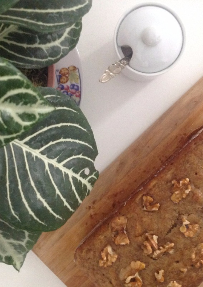 Una foto de Budín integral de banana