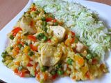 Pilaf de orez cu pui și legume
