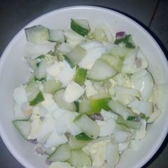 A picture of Cucumber and egg.