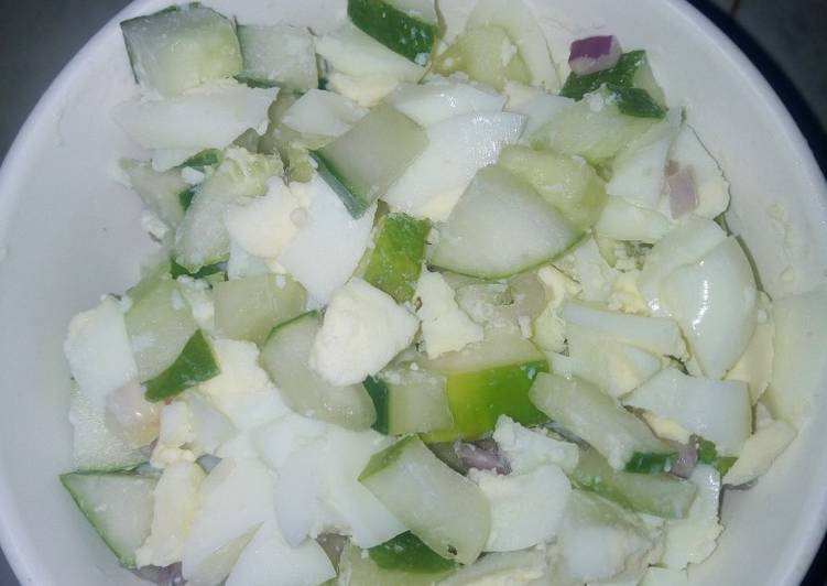 Simple Way to Prepare Speedy Cucumber and egg