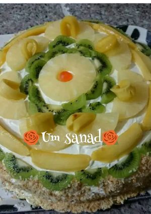 صورة لوصفة كيكة الفواكه